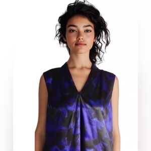 Tahari V-Neck Sleeveless Blouse
